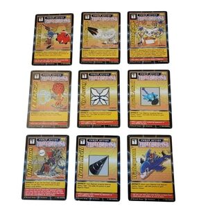 (9) 1999 Bandai DIGIMON Power Blast Trading Card Lot